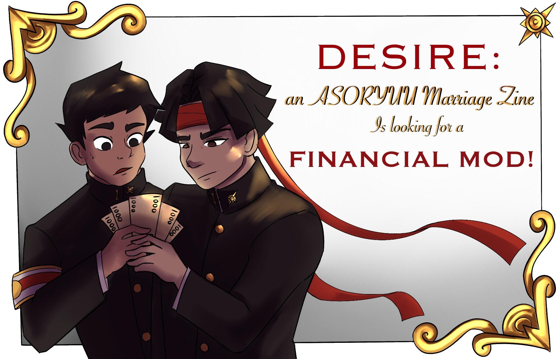 Desire Zine: promo art for a finance mod