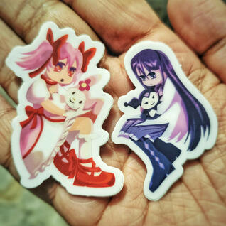 Madoka Magica x Sanrio: Madoka Kaname and Homura Akemi with My Melody and Kuromi