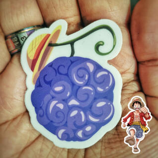 One Piece Luffy Hat with Gum Gum Fruit Sticker